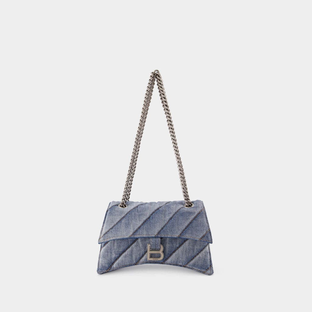 Crush Small Chain S - Balenciaga - Canvas - Blue