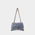 Crush Small Chain S - Balenciaga - Canvas - Blue