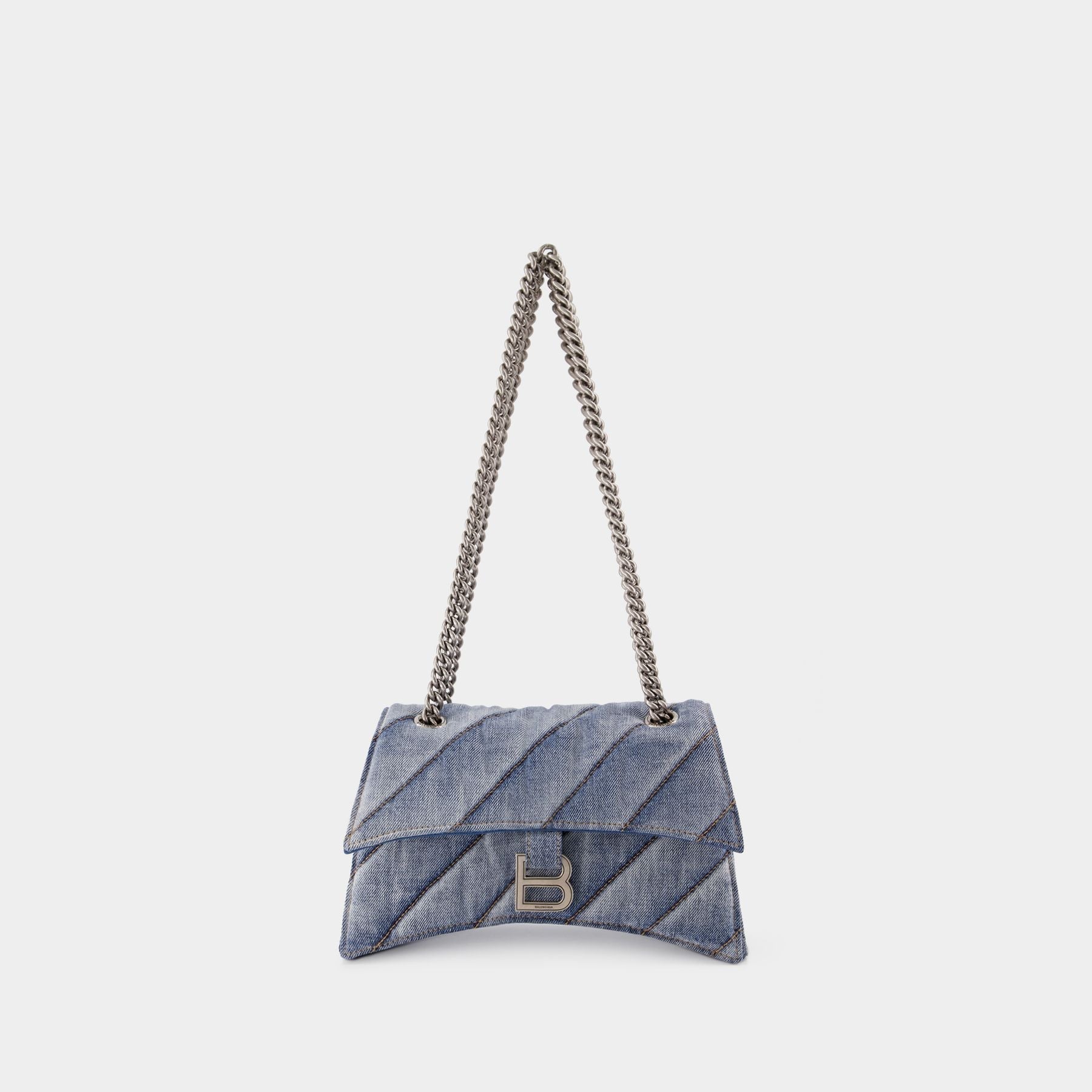 Crush Small Chain S - Balenciaga - Canvas - Blue