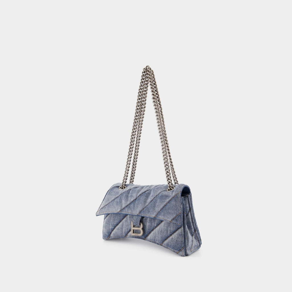 Crush Small Chain S - Balenciaga - Canvas - Blue