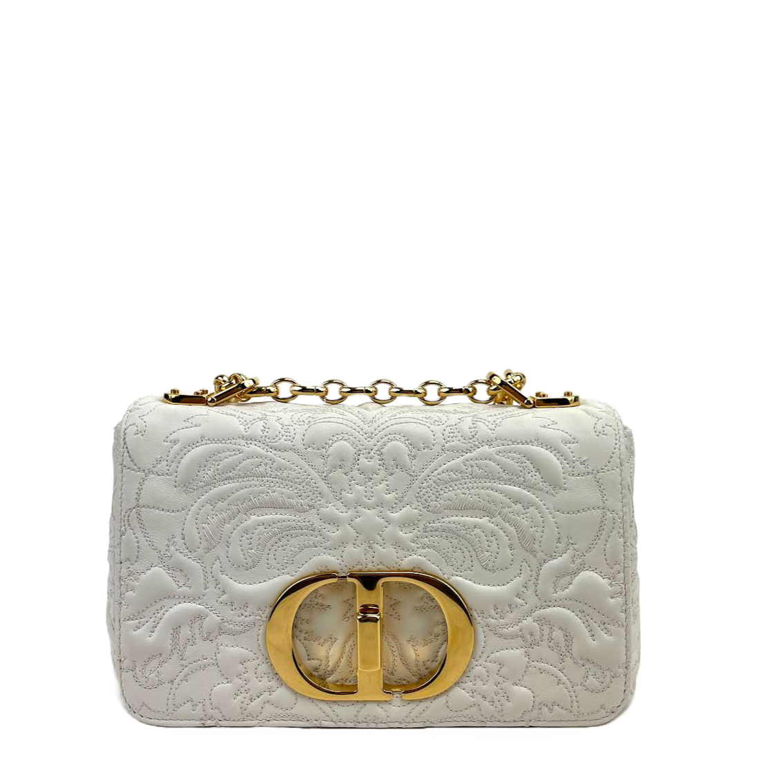 DIOR Caro Bag Latte Quilted Lambskin-Small