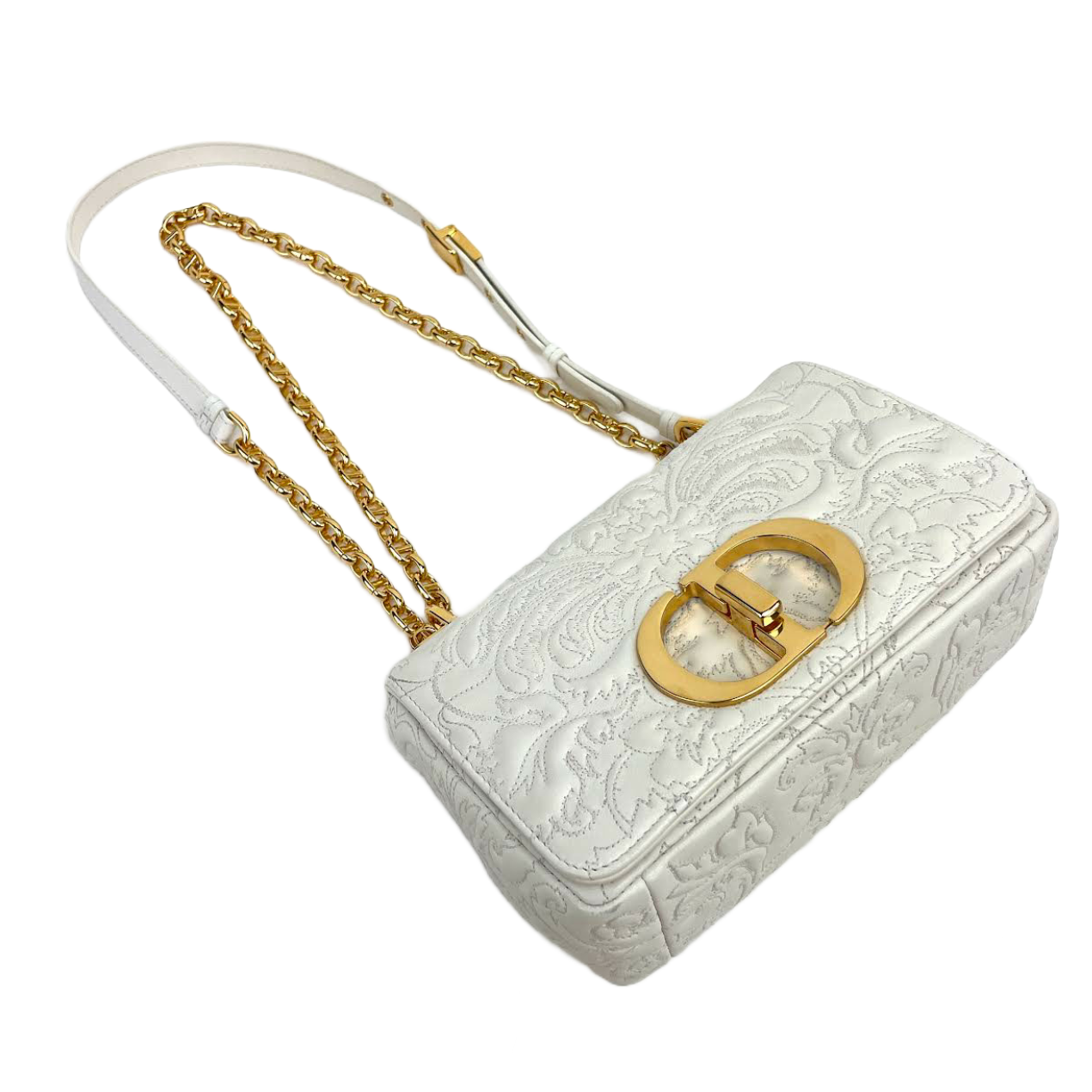 DIOR Caro Bag Latte Quilted Lambskin-Small
