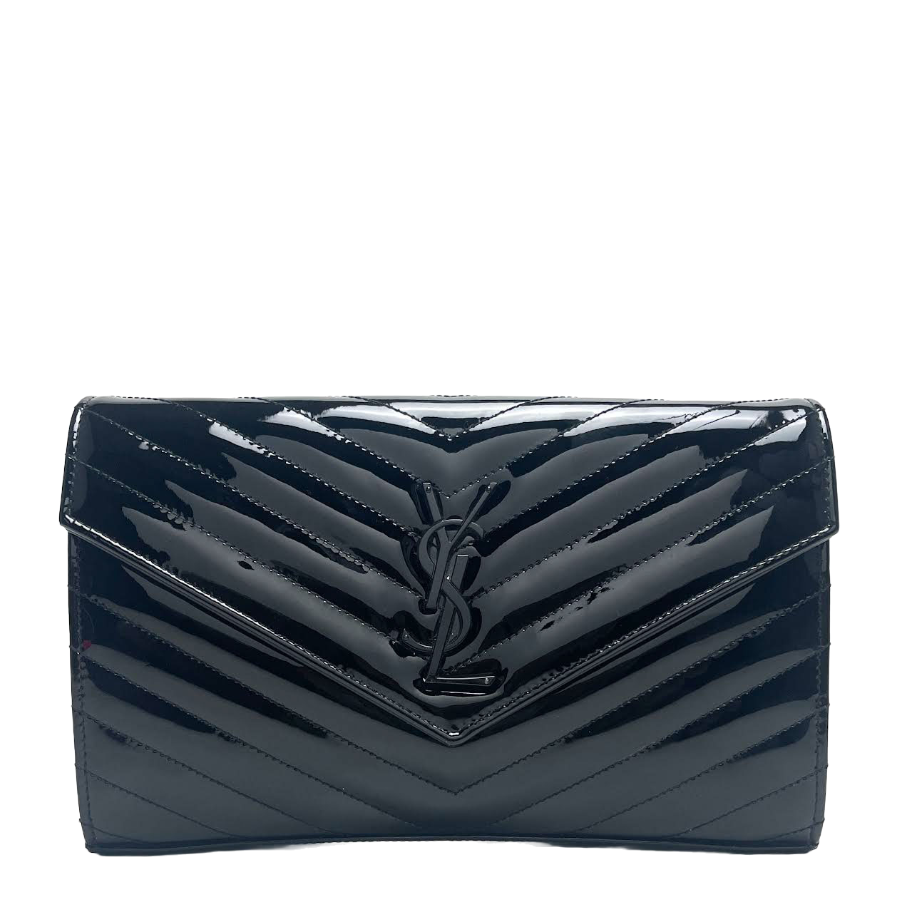 SAINT LAURENT Quilted Patent Leather WOC