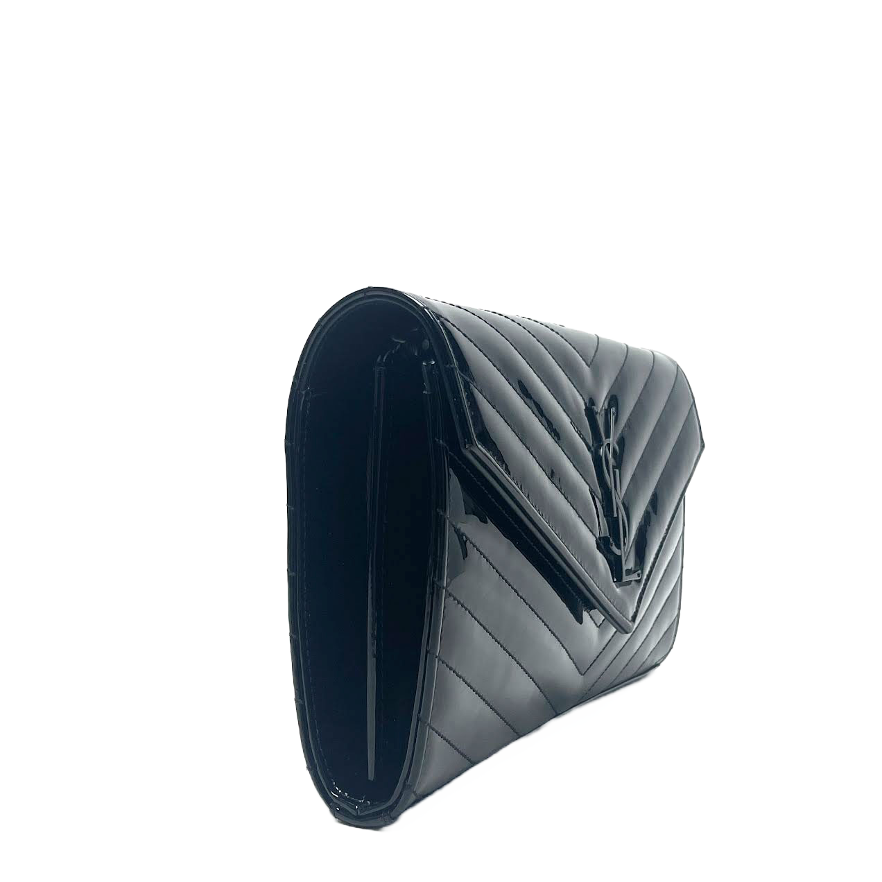 SAINT LAURENT Quilted Patent Leather WOC