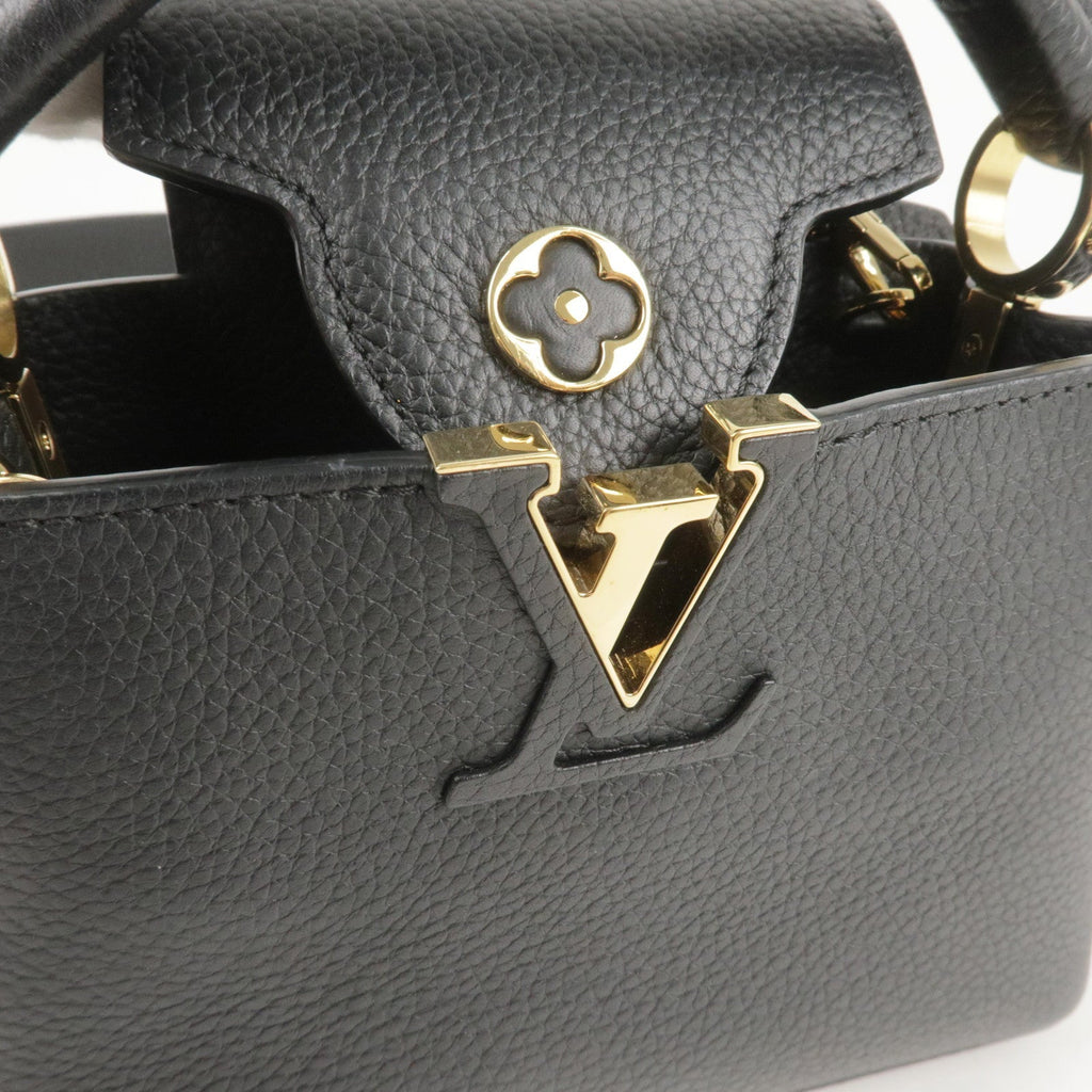 Louis Vuitton Capucines Mini 2Way Bag Hand Bag Black M56071
