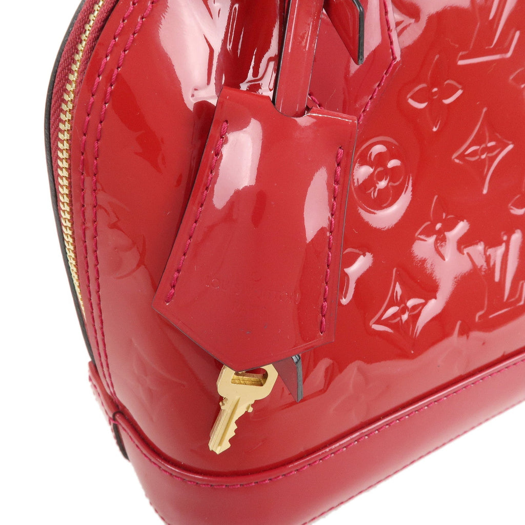Auth Louis Vuitton Monogram Vernis Alma BB 2Way Bag Rose Indien M91771 Used F/S