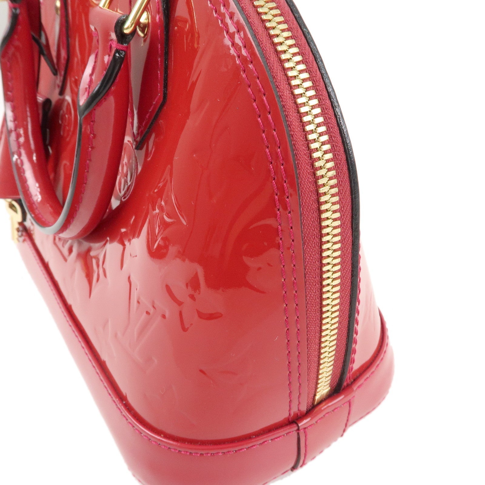 Auth Louis Vuitton Monogram Vernis Alma BB 2Way Bag Rose Indien M91771 Used F/S