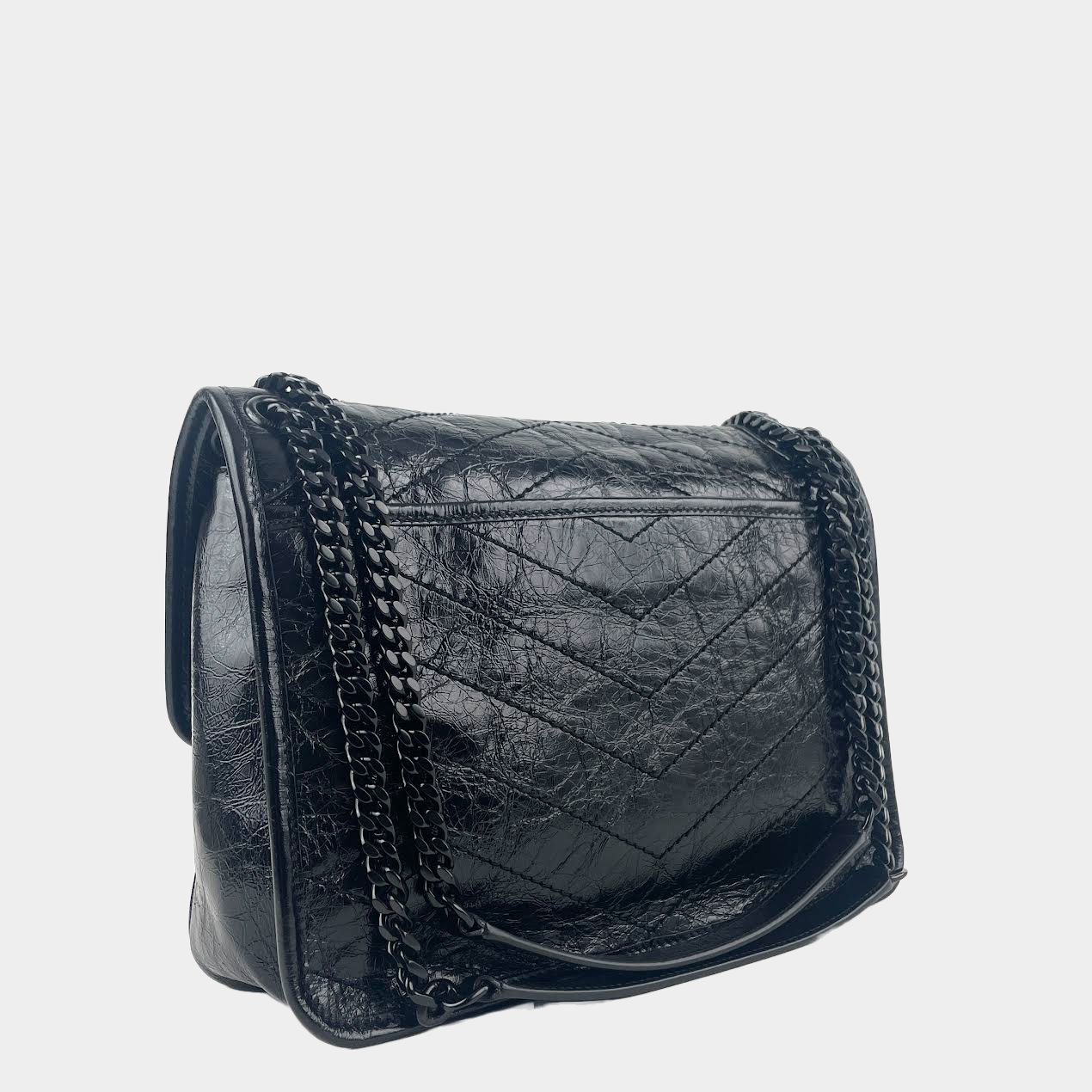 SAINT LAURENT Niki Monogram Large Flap - Crinkled Leather