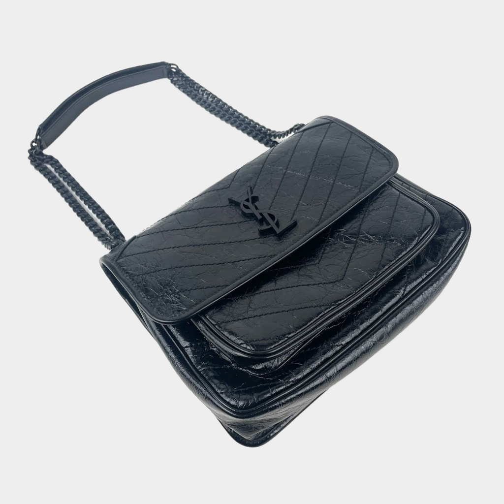 SAINT LAURENT Niki Monogram Large Flap - Crinkled Leather