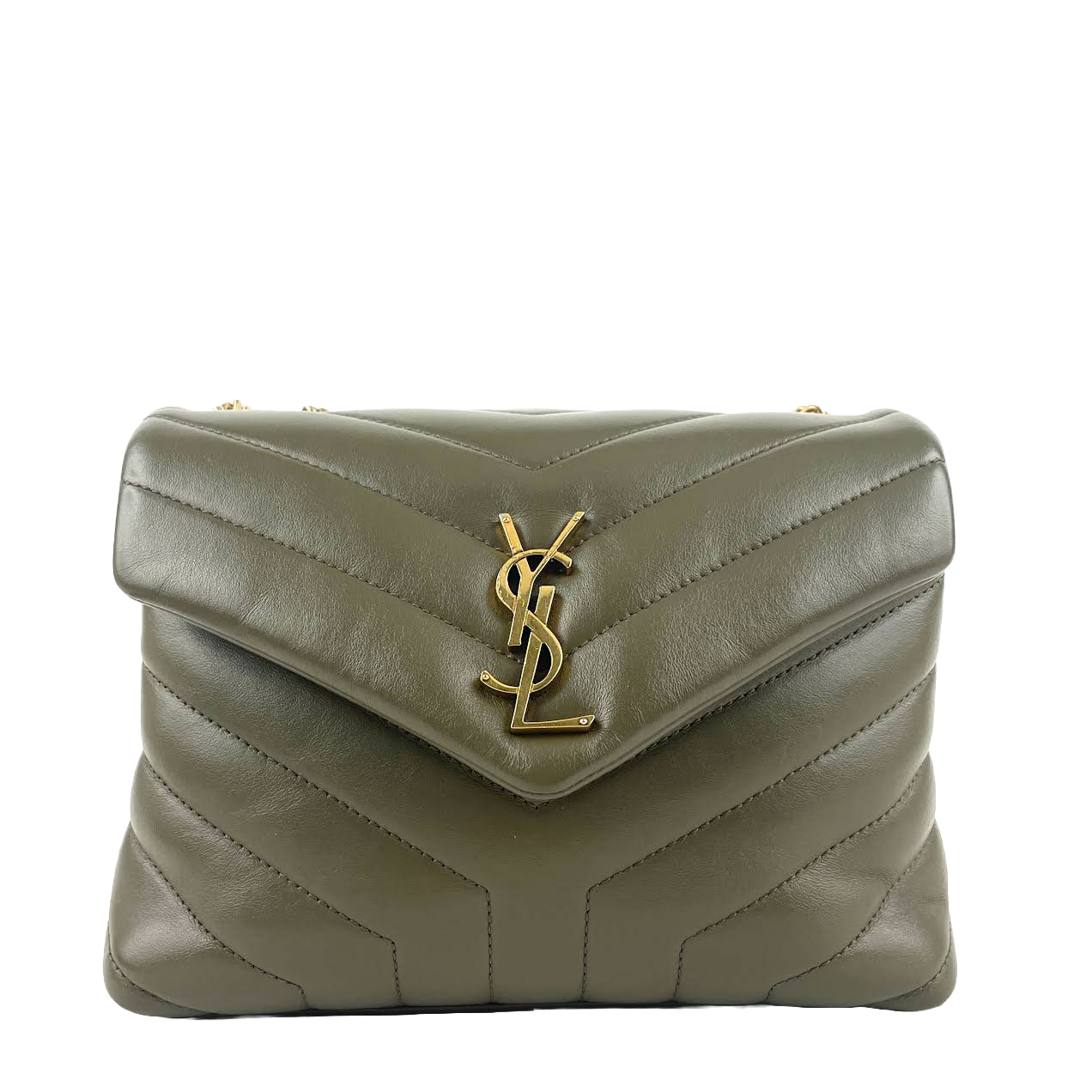 SAINT LAURENT Lou Lou Small Khaki