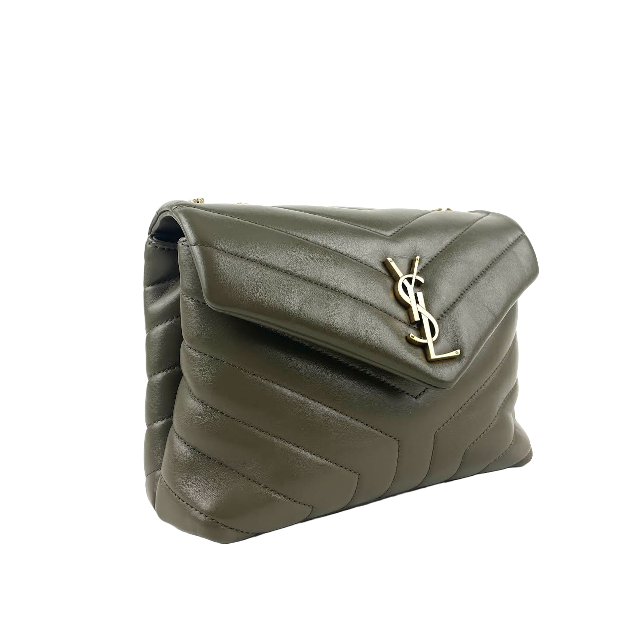 SAINT LAURENT Lou Lou Small Khaki