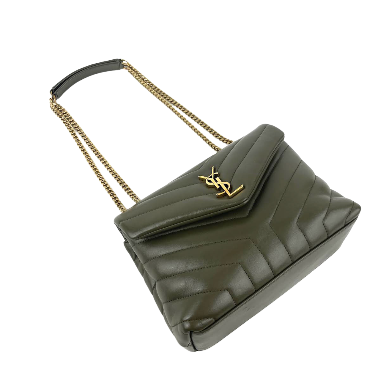 SAINT LAURENT Lou Lou Small Khaki