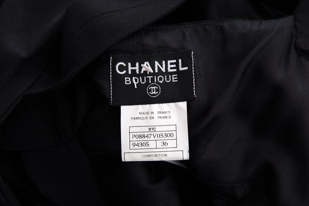 Chanel 1996 Black Sleeveless Dress SZ 36