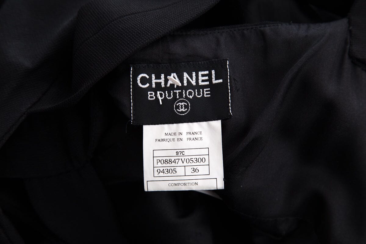 Chanel 1996 Black Sleeveless Dress SZ 36