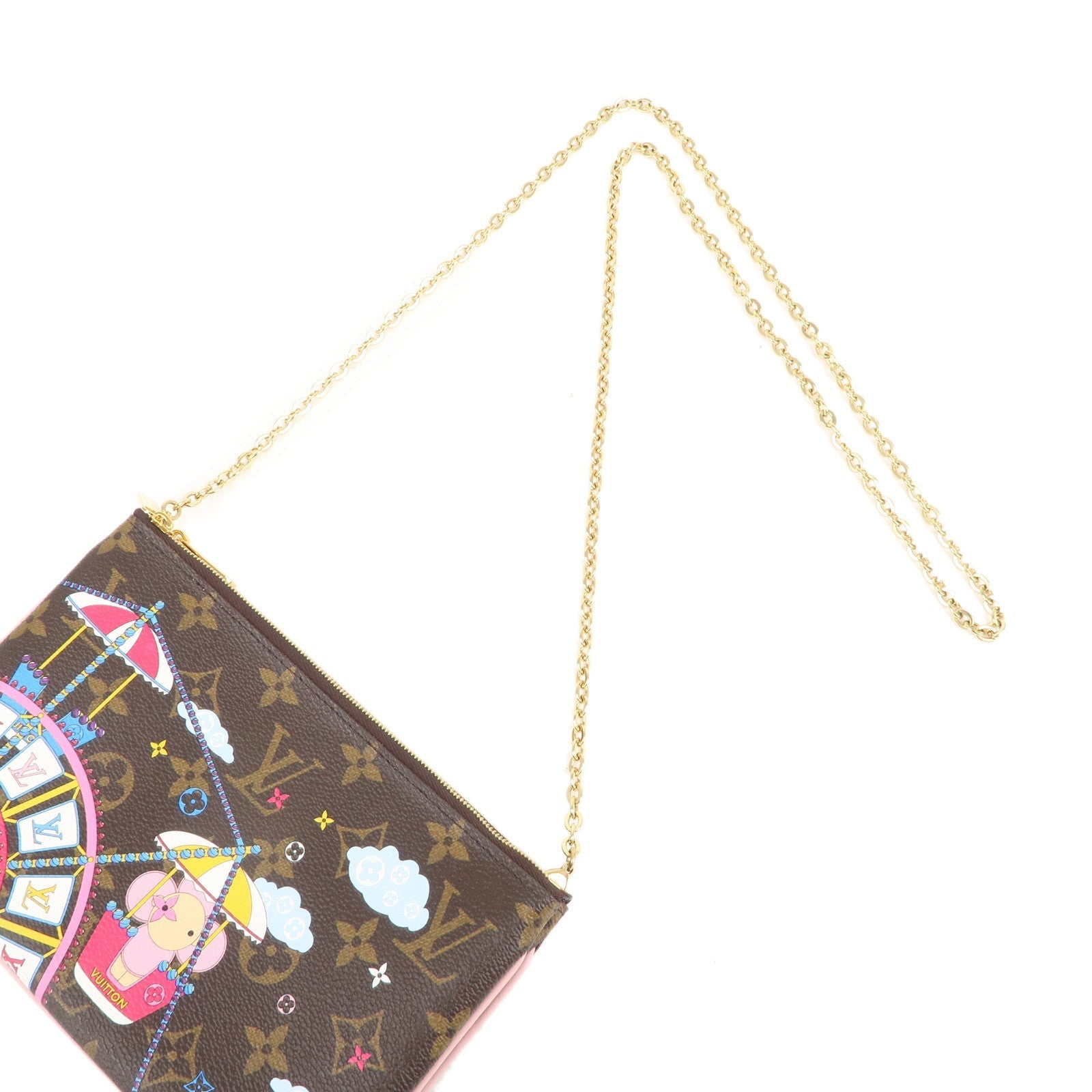 Louis Vuitton Monogram Pochette Double Zip Shoulder Bag M69744