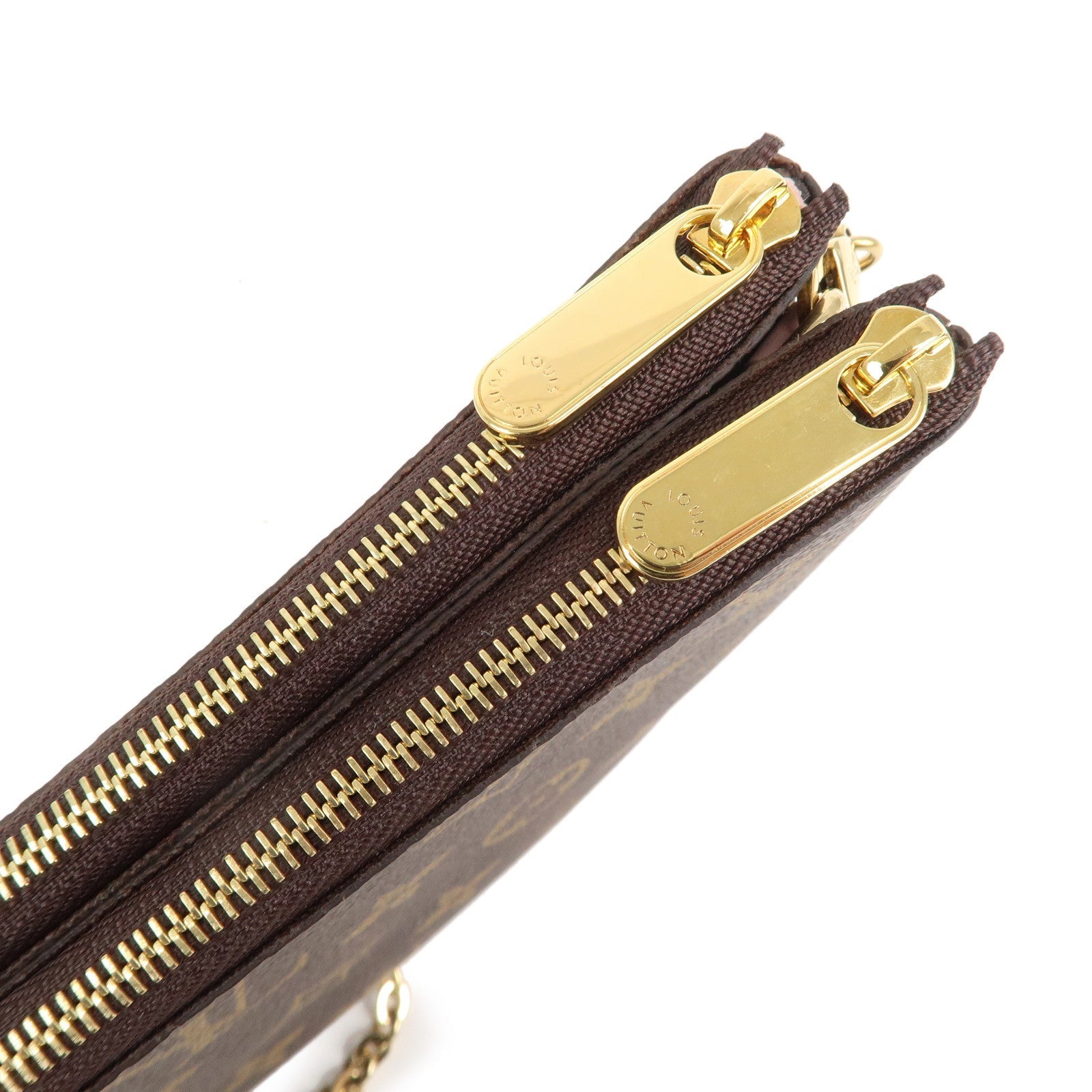 Louis Vuitton Monogram Pochette Double Zip Shoulder Bag M69744