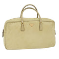 PRADA Hand Bag Nylon Beige  37133
