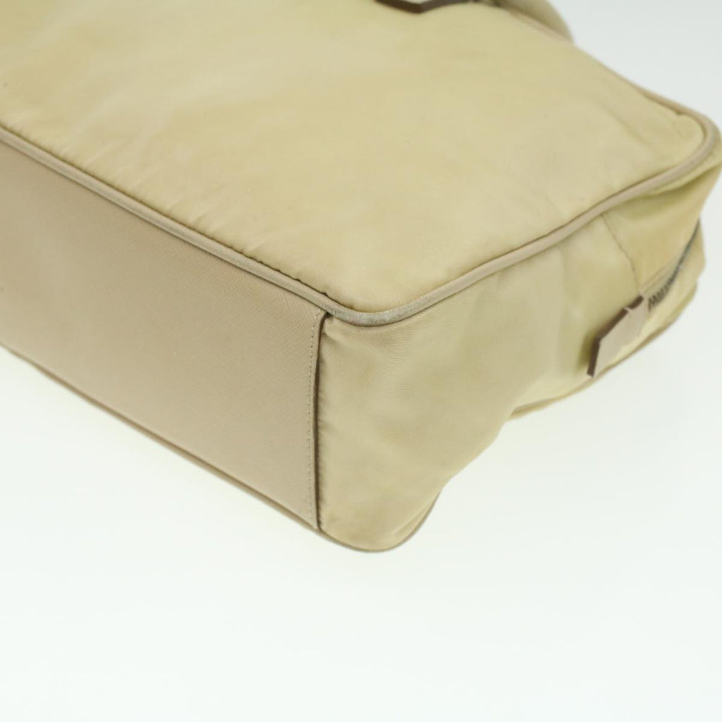 PRADA Hand Bag Nylon Beige  37133