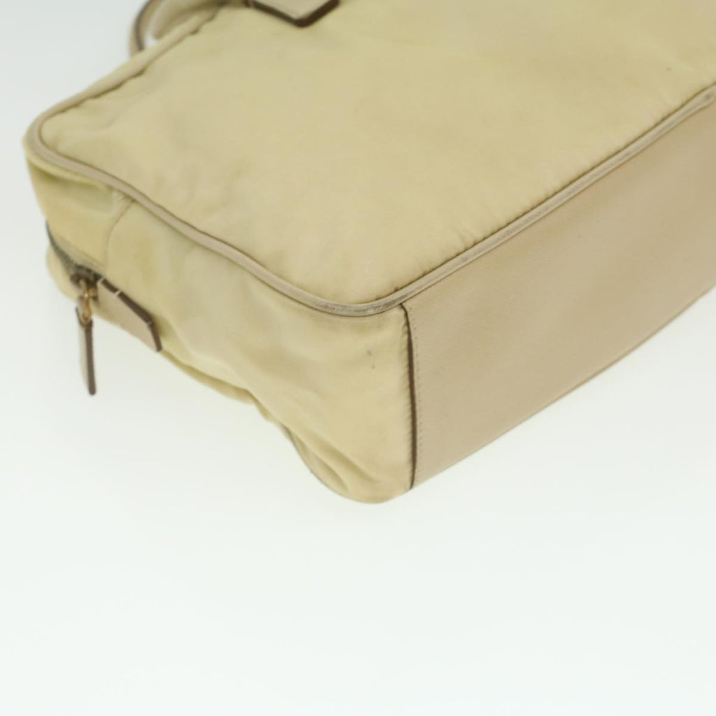 PRADA Hand Bag Nylon Beige  37133