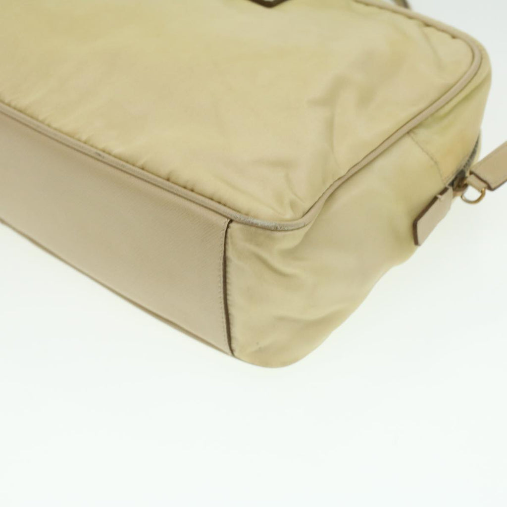 PRADA Hand Bag Nylon Beige  37133