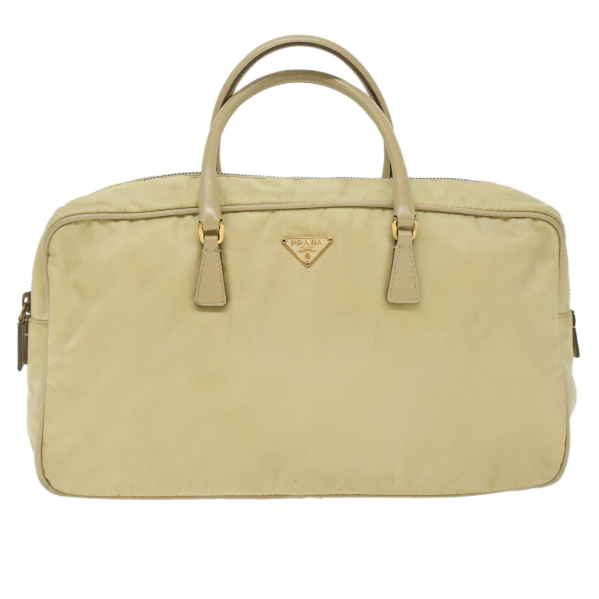 PRADA Hand Bag Nylon Beige  37133