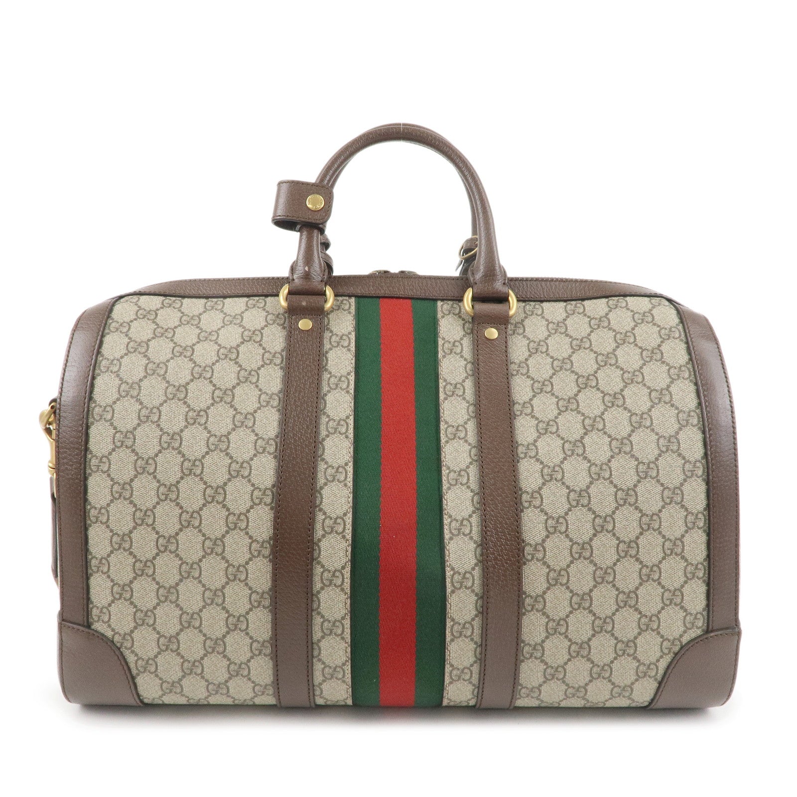 GUCCI Ophidia Sherry GG Supreme Leather 2Way Bag Beige 724642