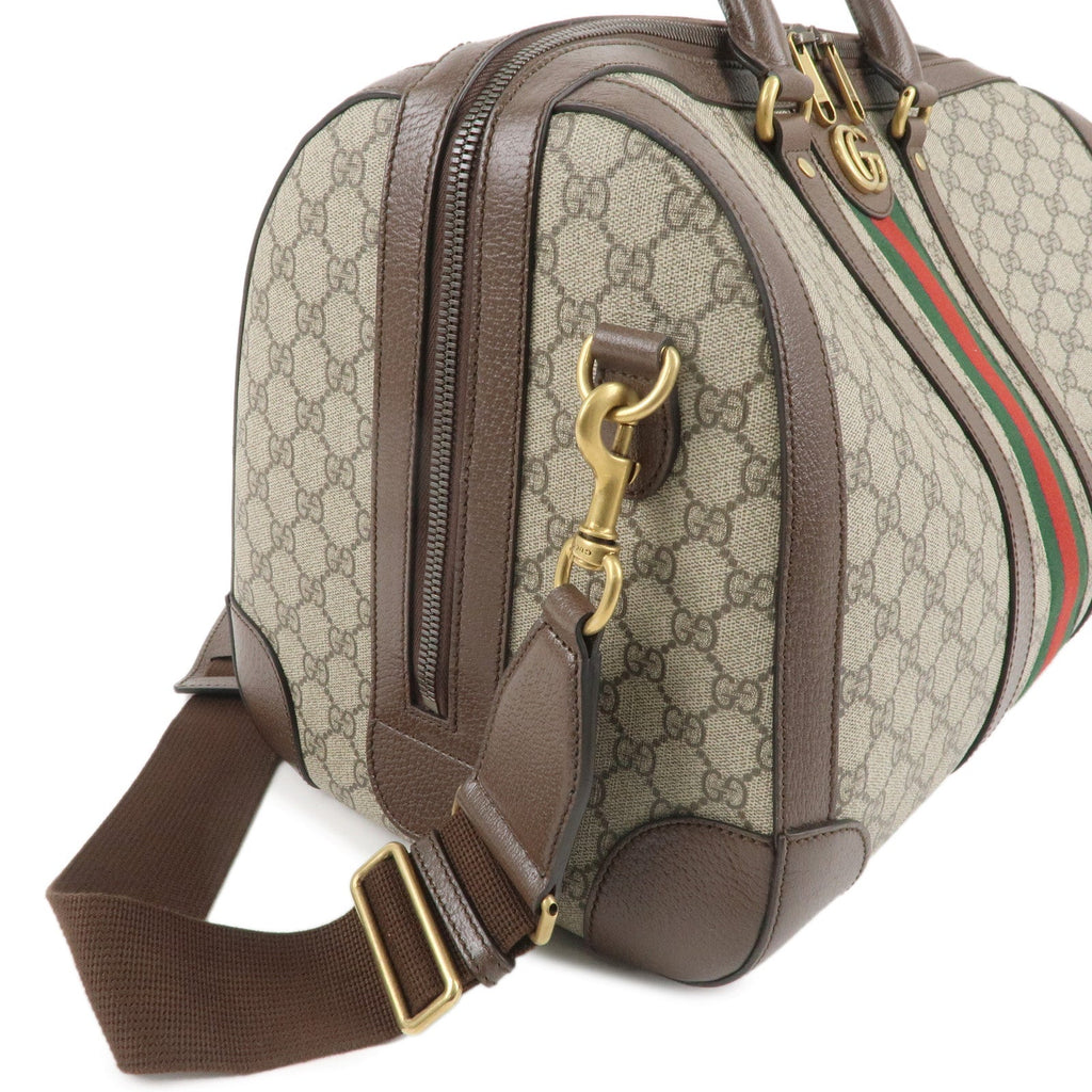 GUCCI Ophidia Sherry GG Supreme Leather 2Way Bag Beige 724642