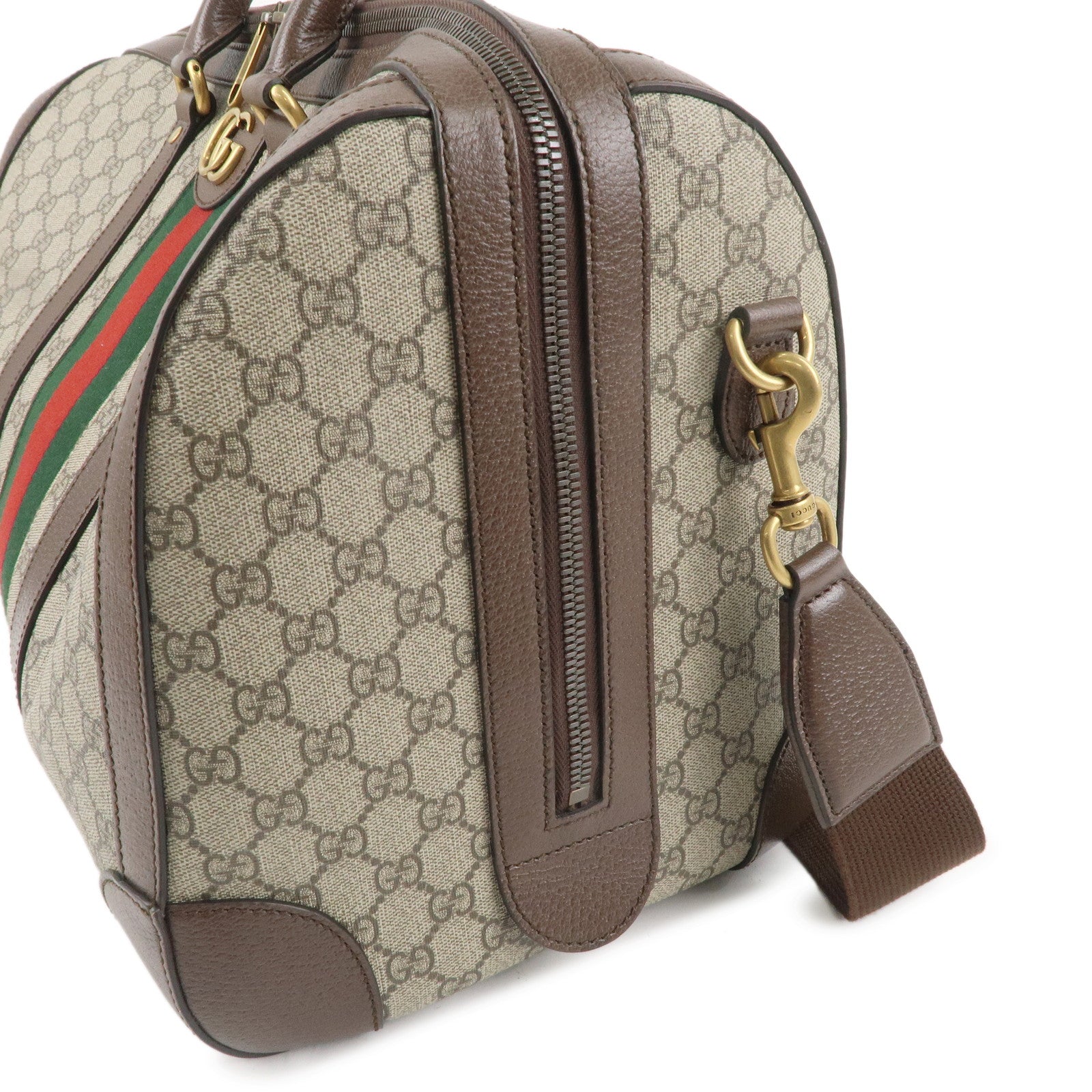 GUCCI Ophidia Sherry GG Supreme Leather 2Way Bag Beige 724642