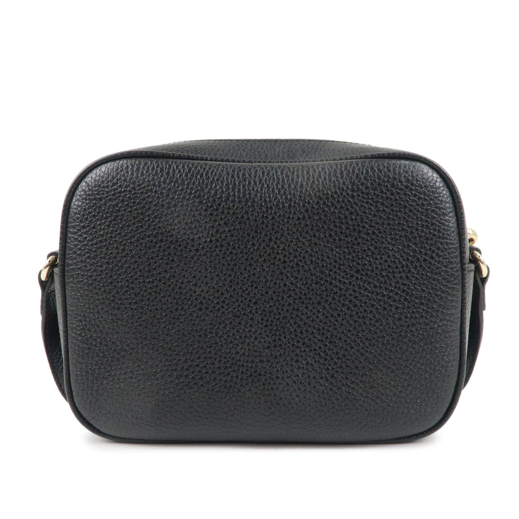 GUCCI SOHO Leather Small Disco Shoulder Bag Black 308364