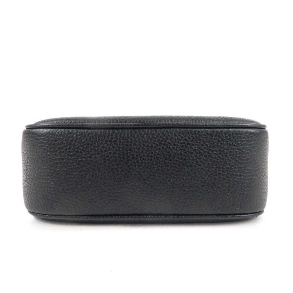 GUCCI SOHO Leather Small Disco Shoulder Bag Black 308364