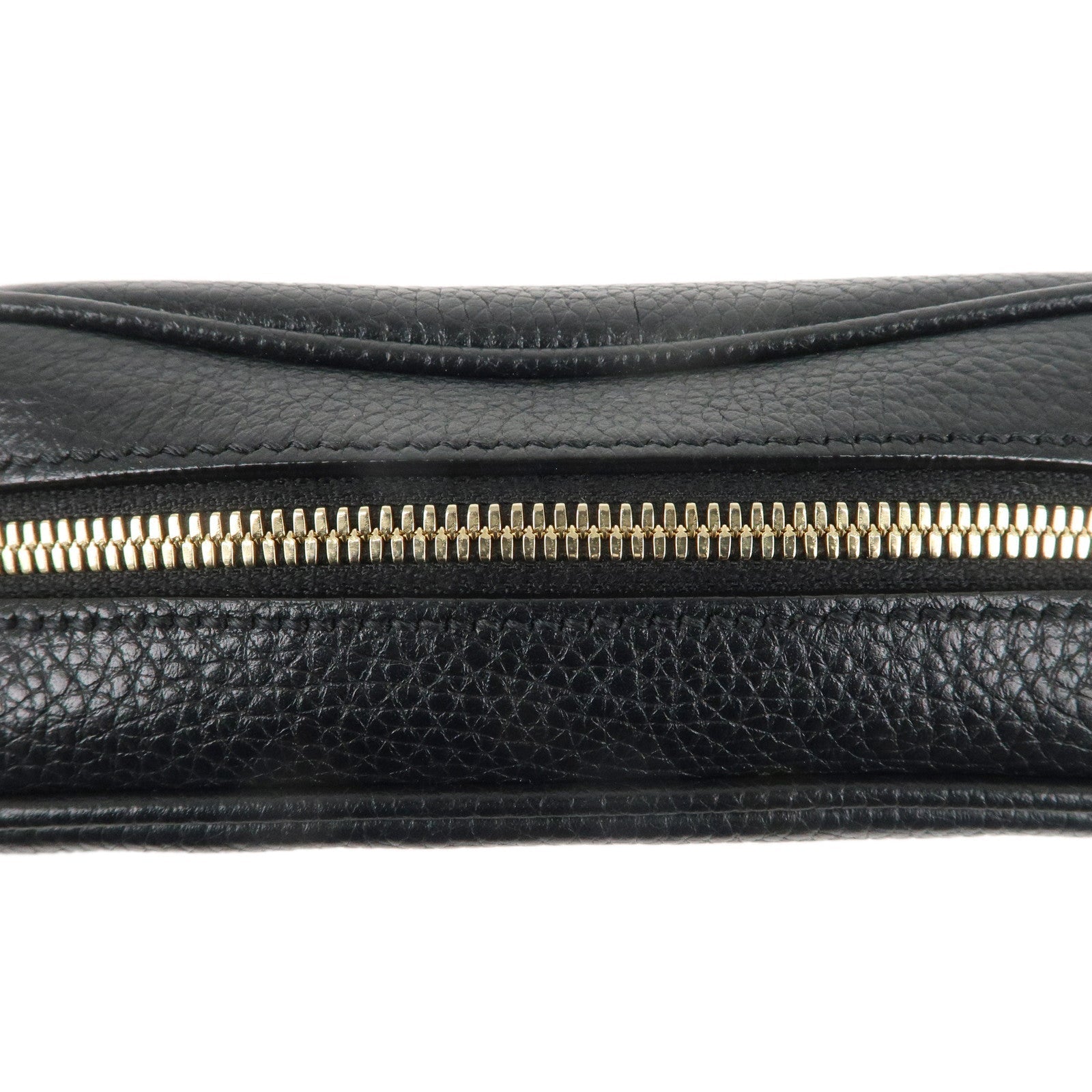 GUCCI SOHO Leather Small Disco Shoulder Bag Black 308364