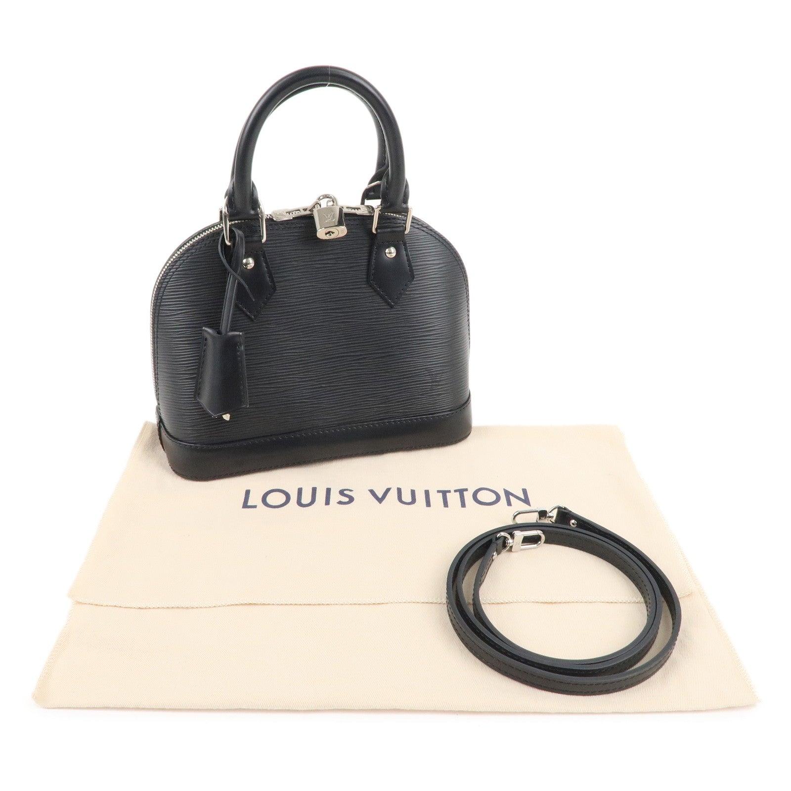 Louis Vuitton Epi Alma BB 2WAY Shoulder Bag Noir Black M40862