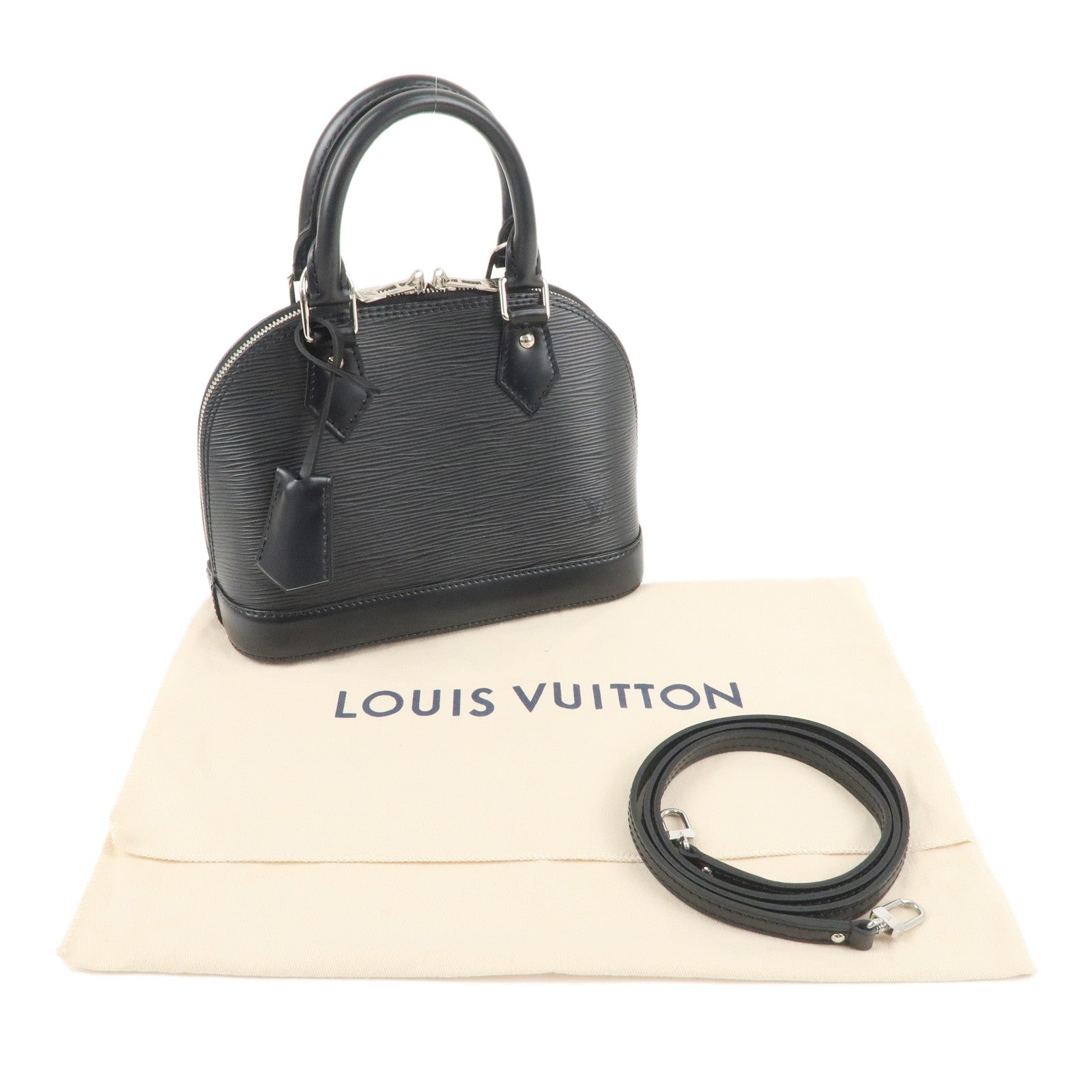 Louis Vuitton Epi Alma BB 2WAY Shoulder Bag Noir Black M40862
