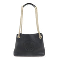 GUCCI SOHO Logo Leather Chain Shoulder Bag Black 387043