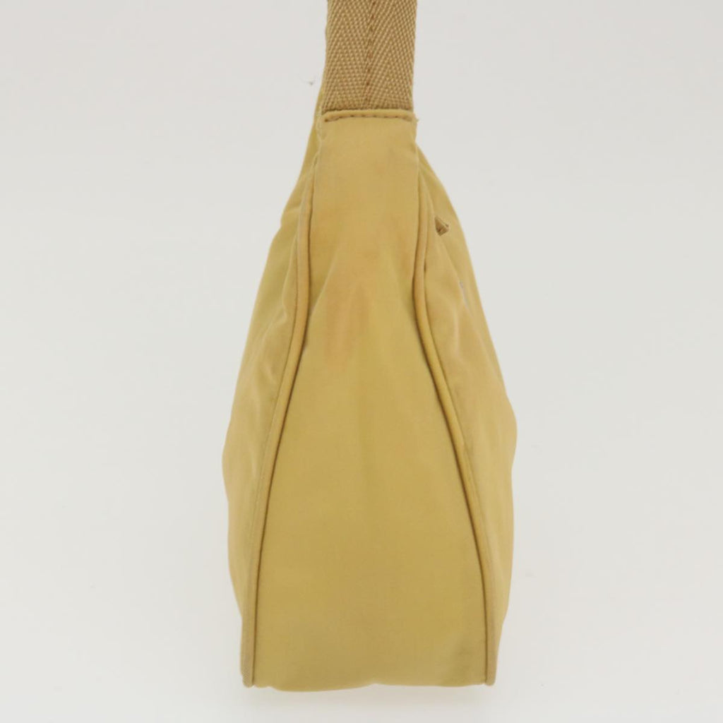 PRADA Hand Bag Nylon Beige  37557