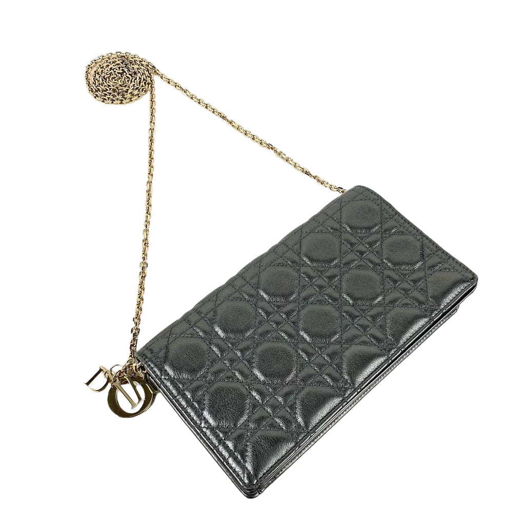 DIOR Lady Dior Cannage Clutch w/inserts