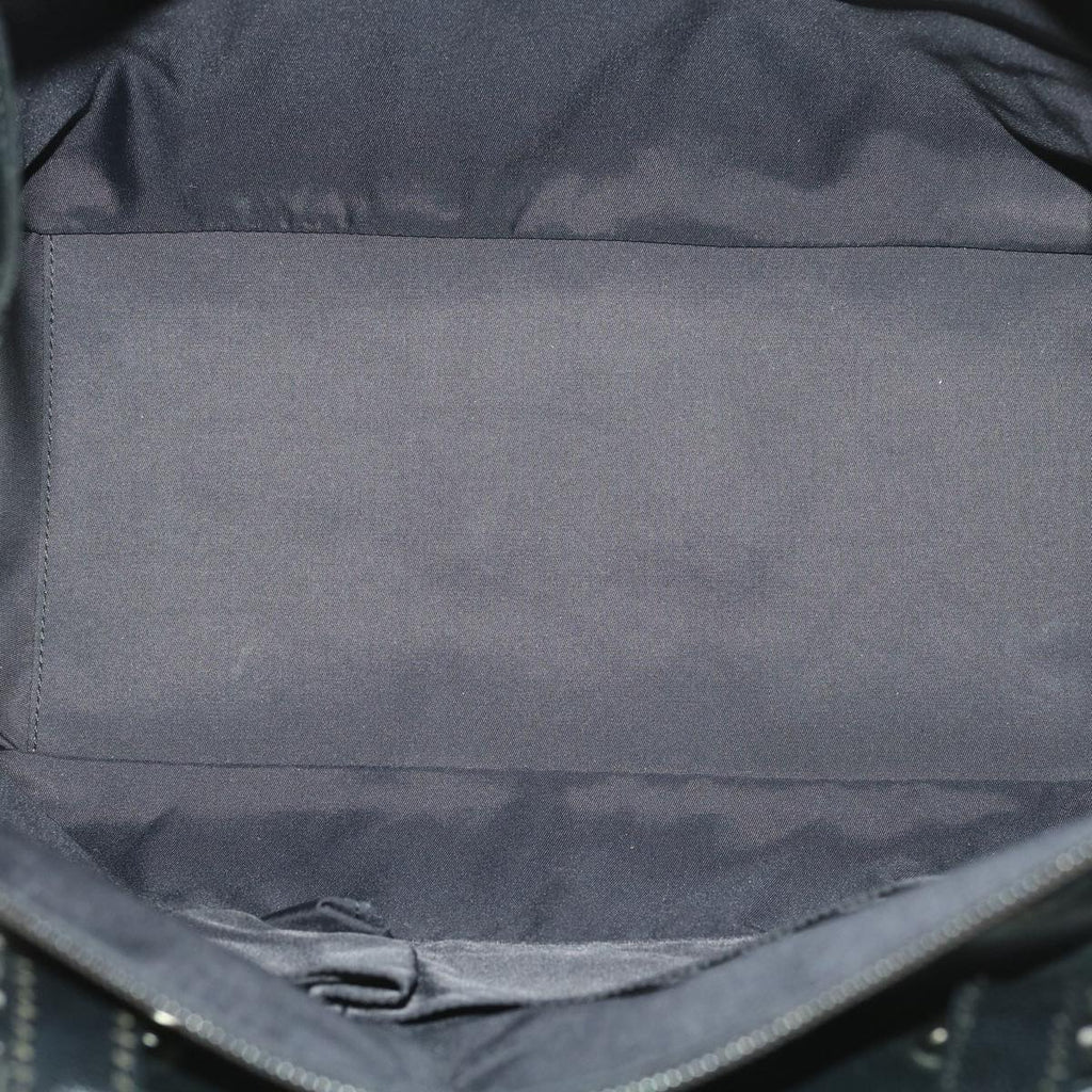 CHANEL Paris Biarritz MM Tote Bag Coated Canvas Black CC  37855