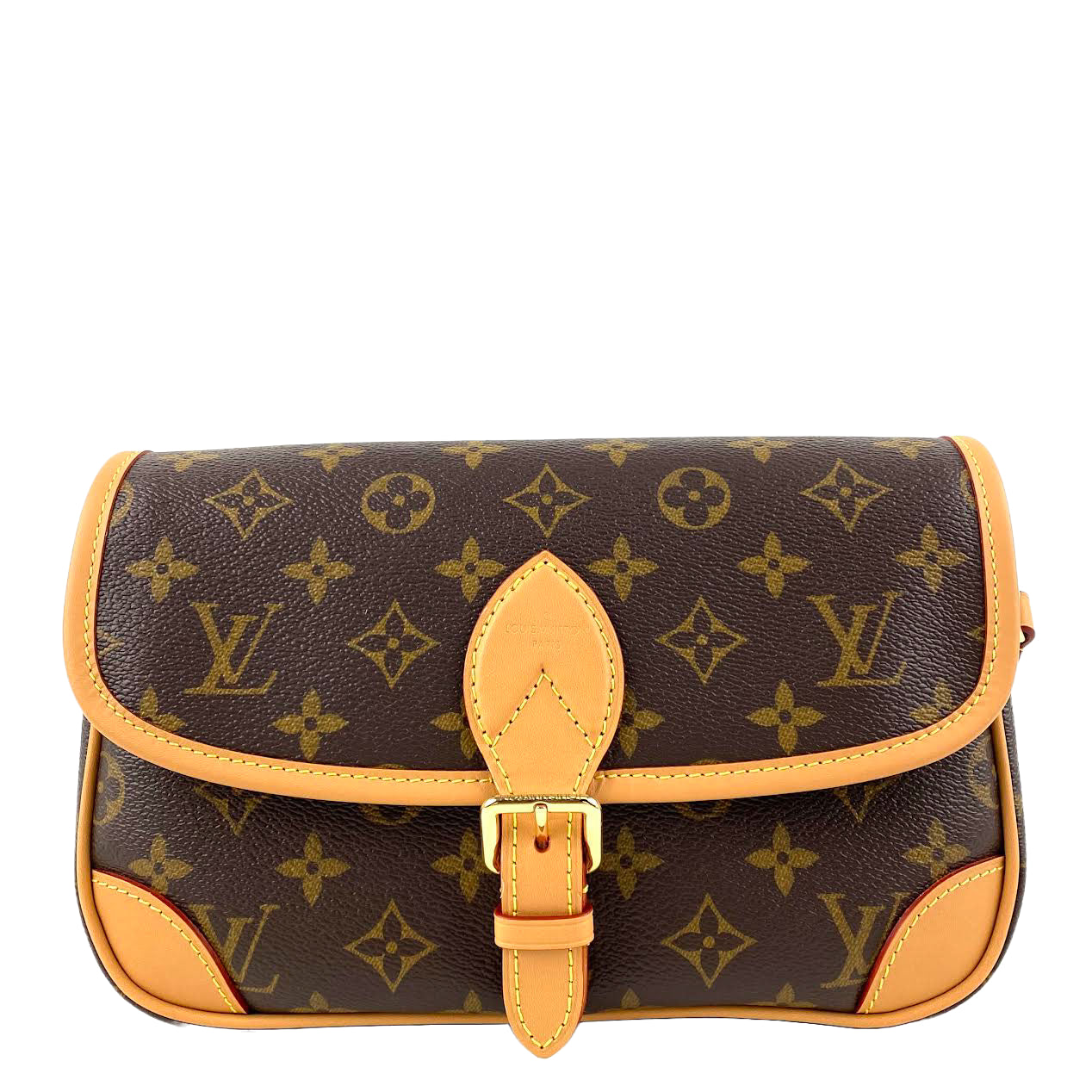 LOUIS VUITTON Diane Monogram Fuchsia w/Leather & Canvas Strap