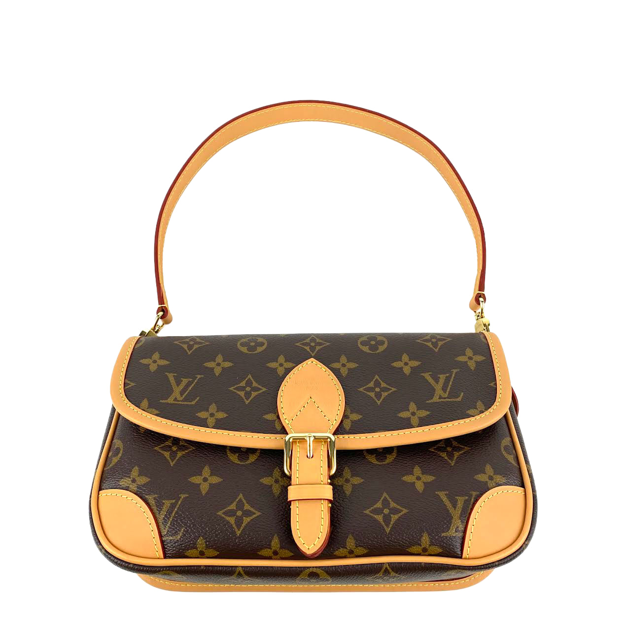 LOUIS VUITTON Diane Monogram Fuchsia w/Leather & Canvas Strap