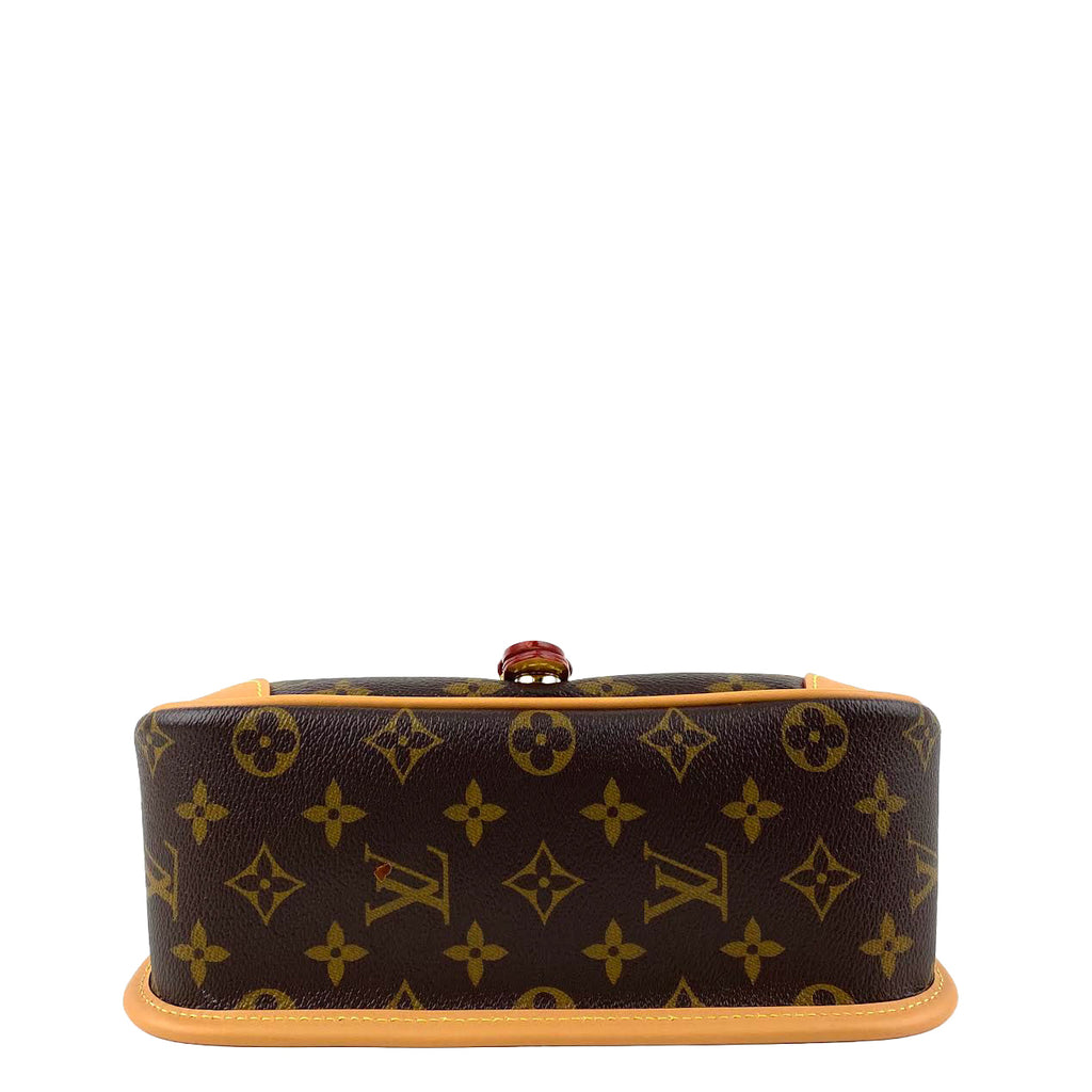 LOUIS VUITTON Diane Monogram Fuchsia w/Leather & Canvas Strap