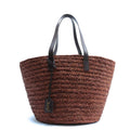 SAINT LAURENT Panier Basket Shopper Tote - Brown Raffia