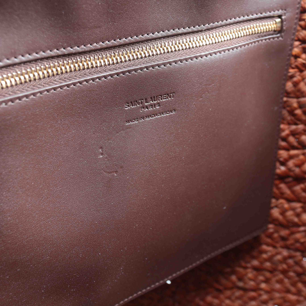 SAINT LAURENT Panier Basket Shopper Tote - Brown Raffia