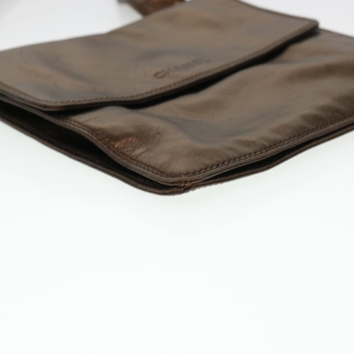 CHANEL Shoulder Bag Lamb Skin Brown CC  38438