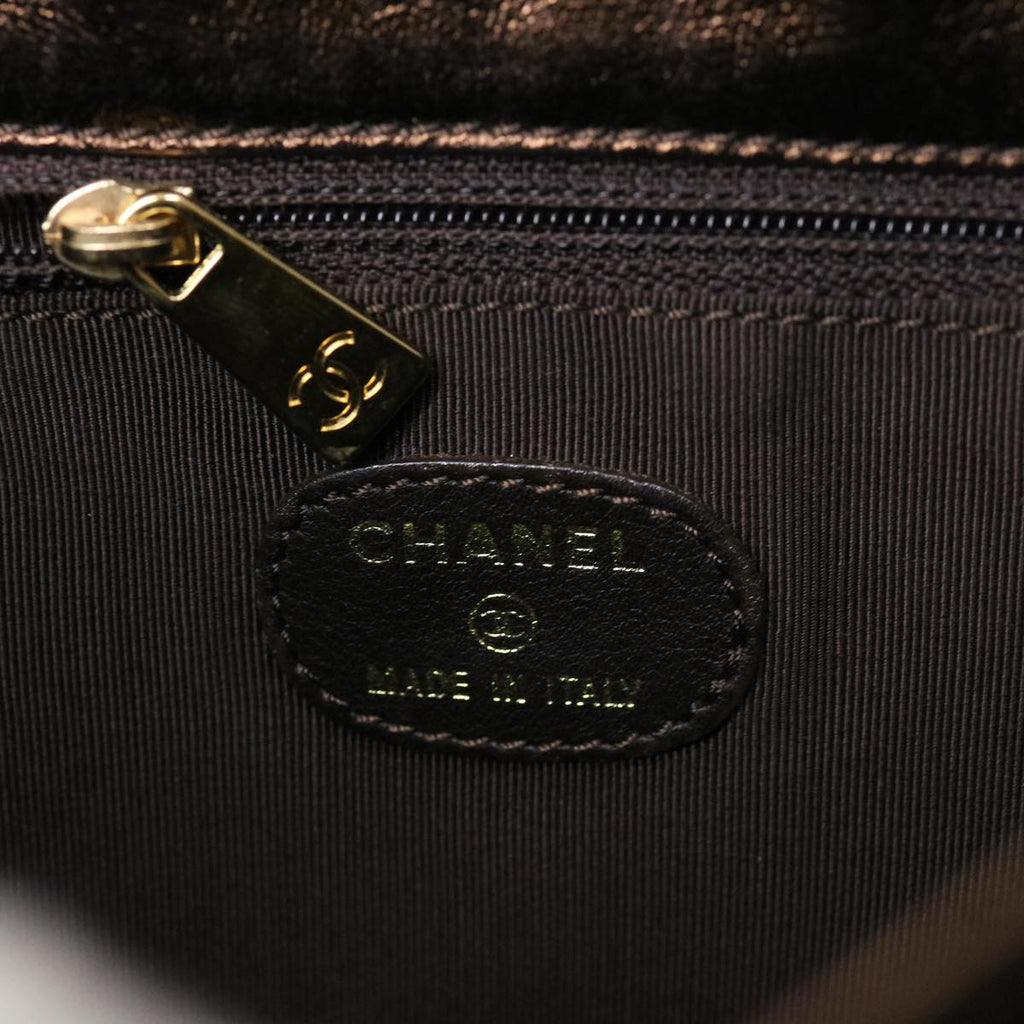 CHANEL Shoulder Bag Lamb Skin Brown CC  38438