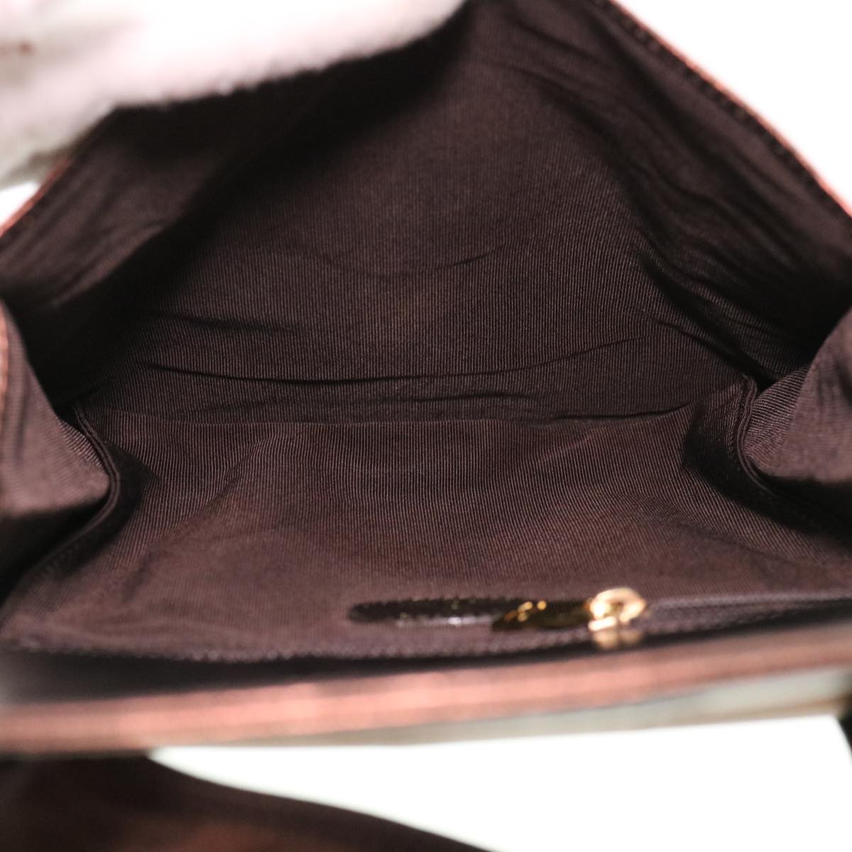 CHANEL Shoulder Bag Lamb Skin Brown CC  38438