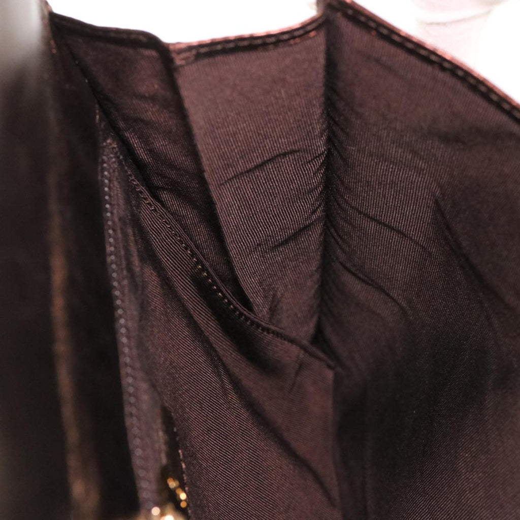 CHANEL Shoulder Bag Lamb Skin Brown CC  38438