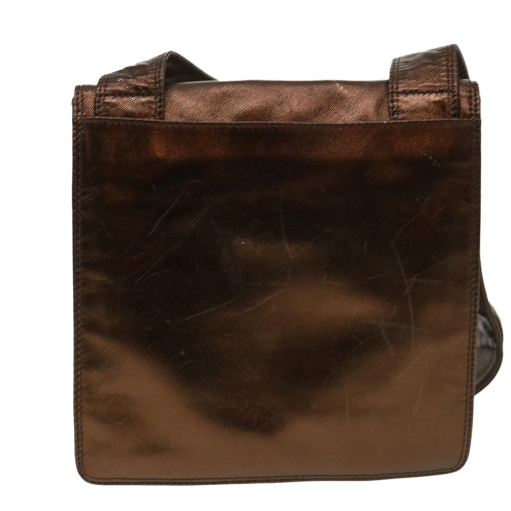 CHANEL Shoulder Bag Lamb Skin Brown CC  38438