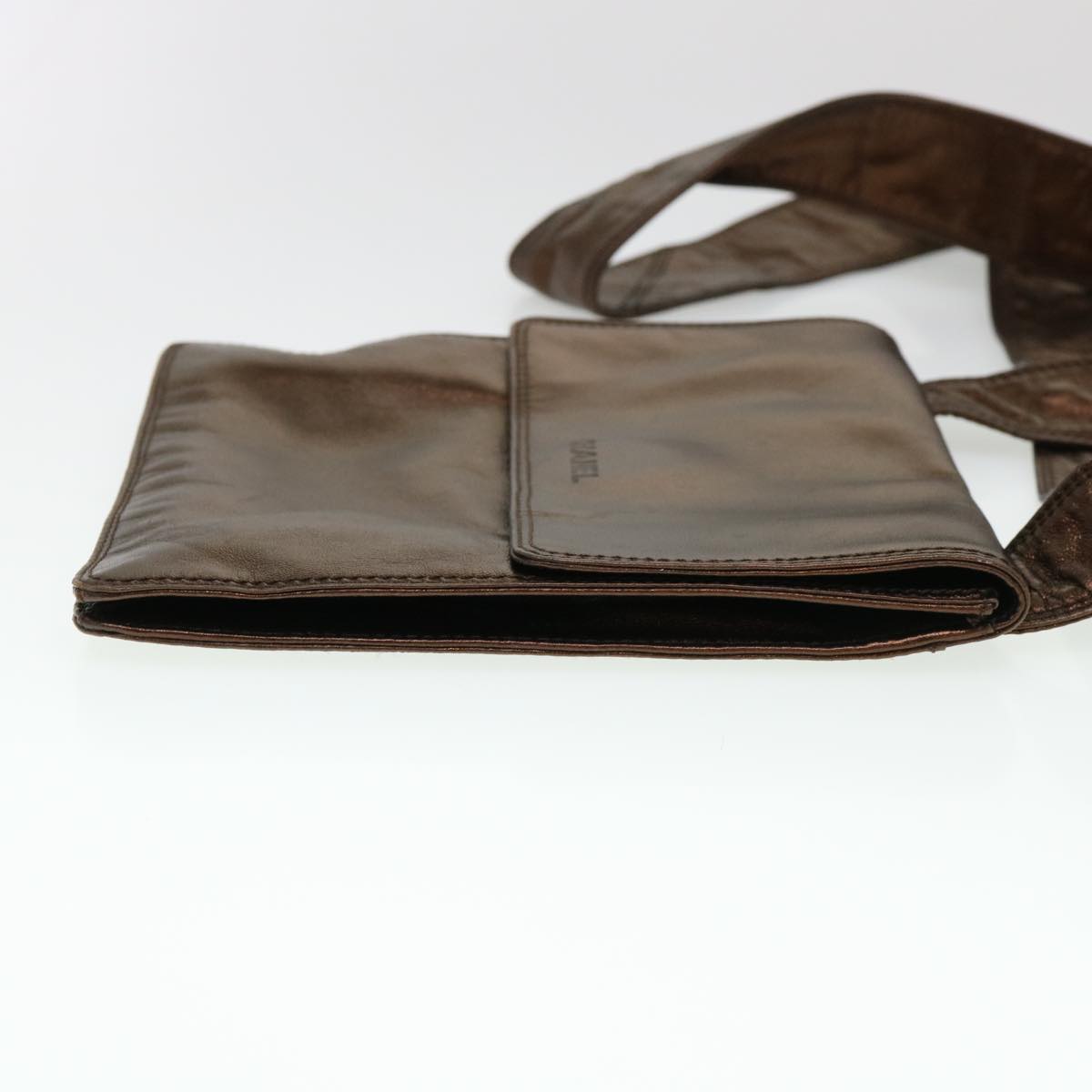 CHANEL Shoulder Bag Lamb Skin Brown CC  38438