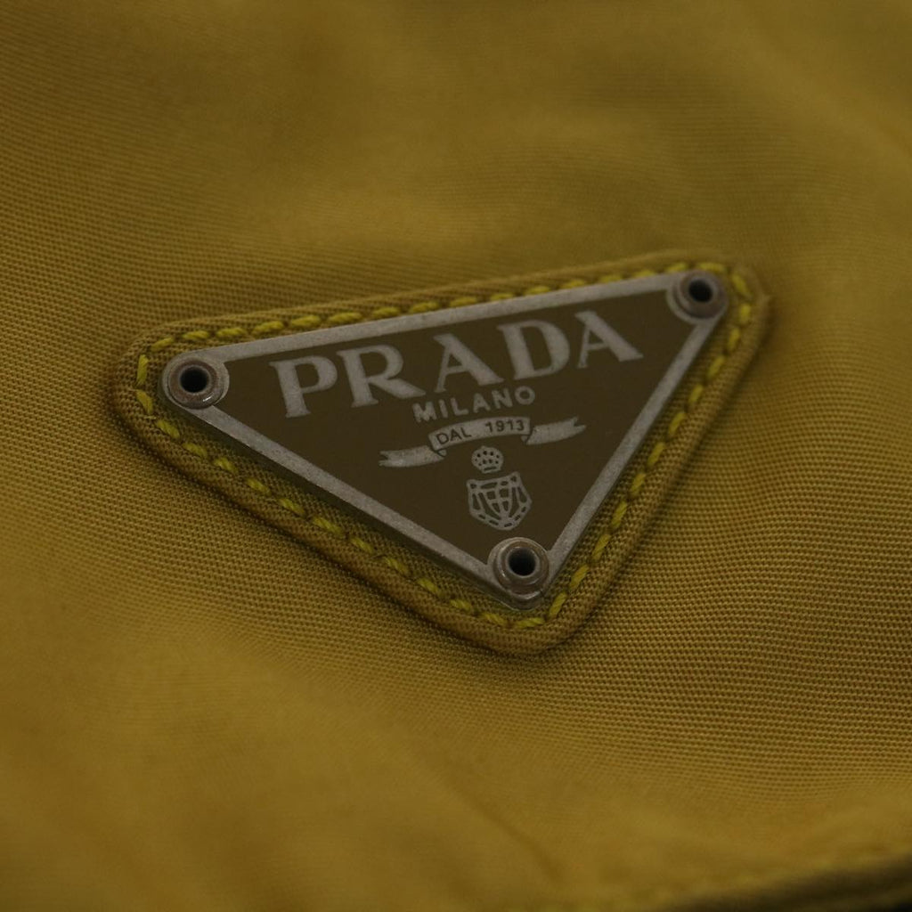 PRADA Shoulder Bag Nylon Yellow  38487