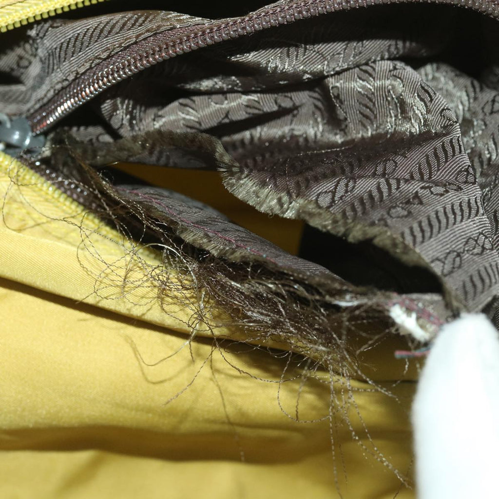 PRADA Shoulder Bag Nylon Yellow  38487